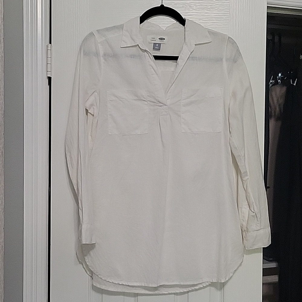 Old Navy Long Sleeve Linen Tunic XS